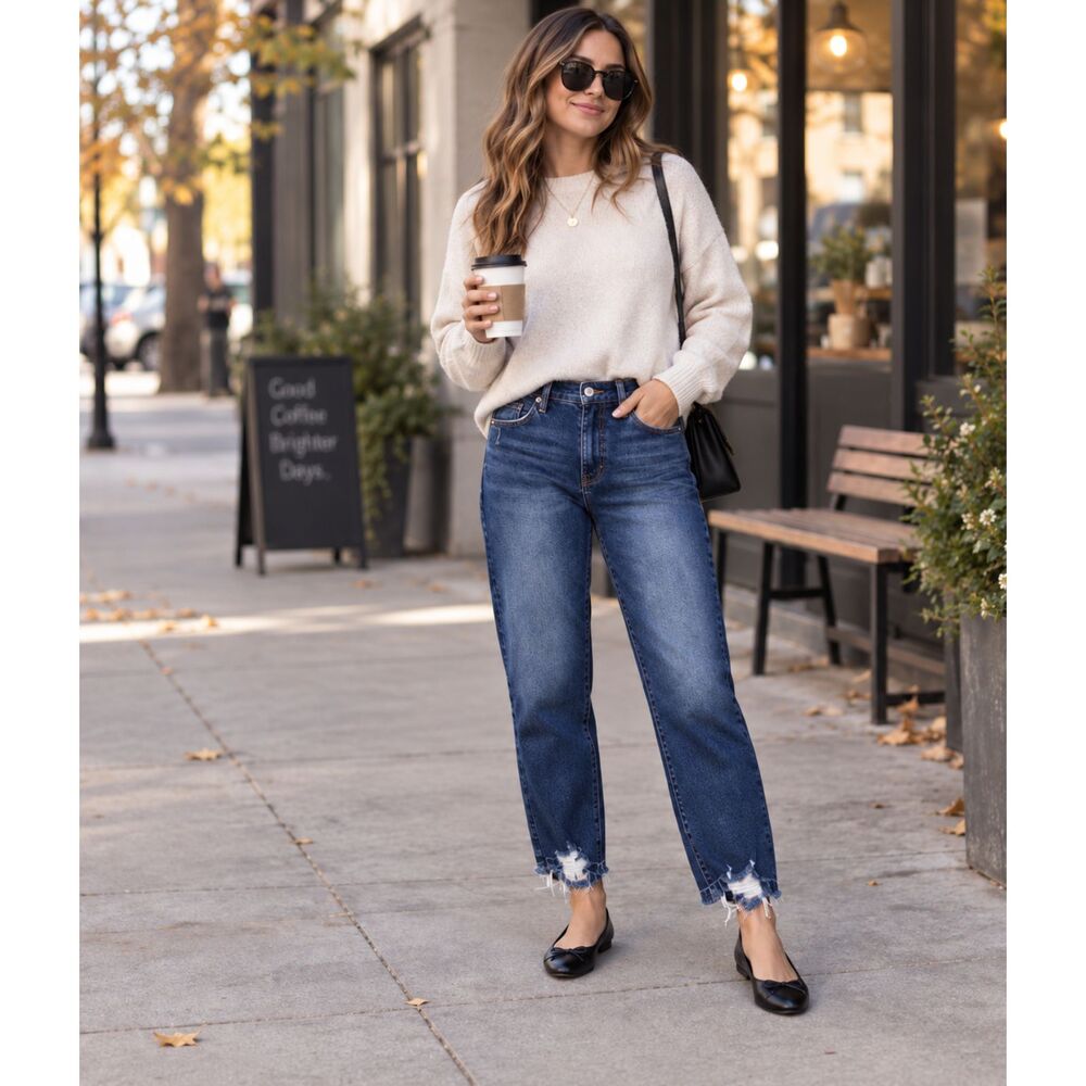 Denizen From Levi’s Boyfriend Jeans Women’s Size 10 W30 Medium Wash Distressed